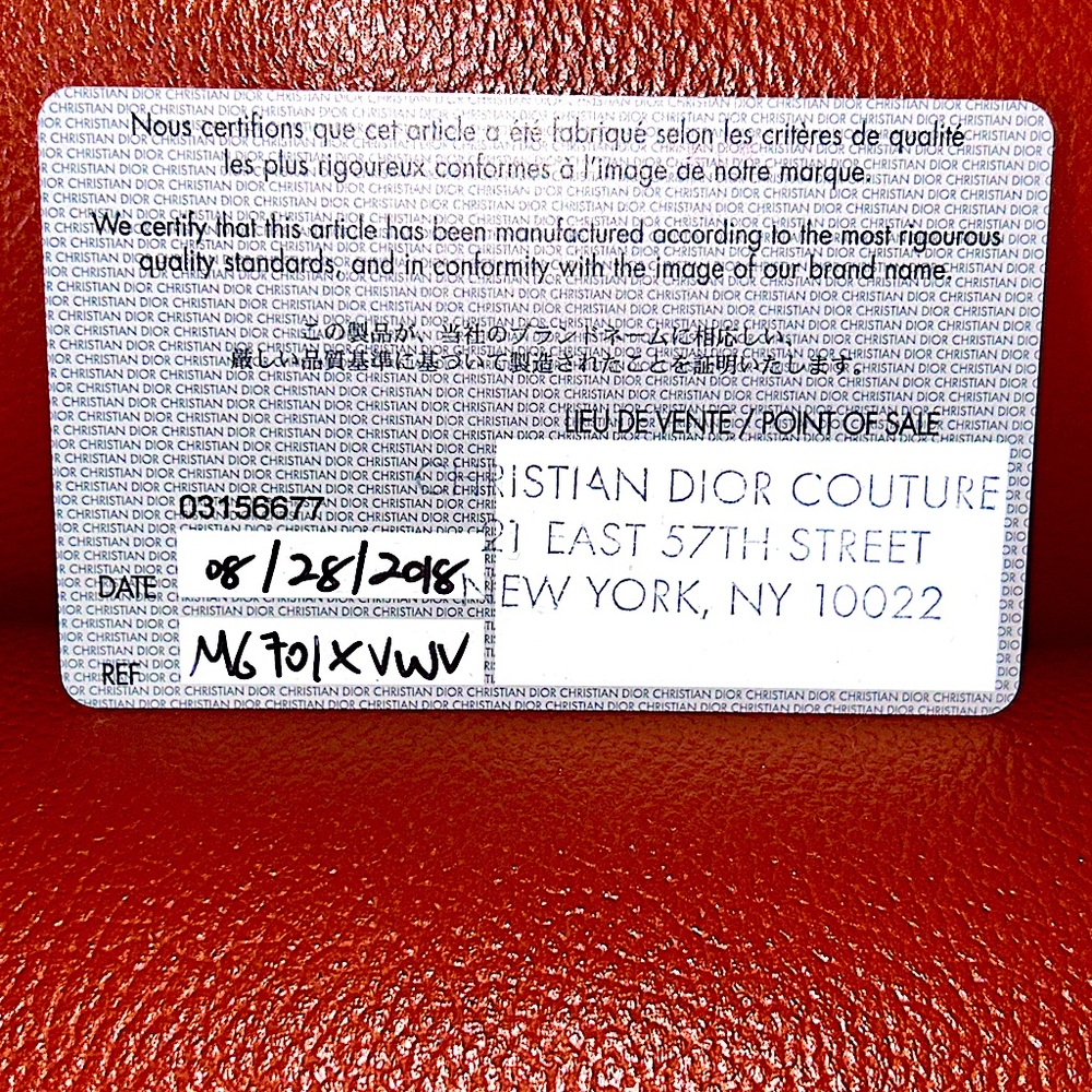 Gorgeous CALFSKIN CHRISTIAN DIOR C’EST DIOR BAG(Includes Authenticity Card) - Picture 15 of 16